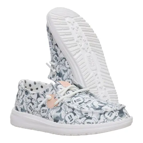 HEYDUDES Disney Minnie Mouse Print Wendy Youth – Grey Multi online