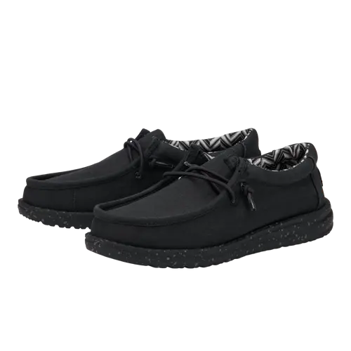 HEYDUDES Wally Youth Stretch Canvas – Black/Black online