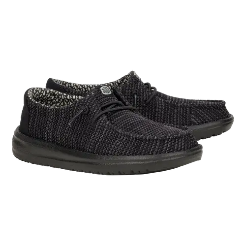 HEYDUDES Wendy Youth Stretch Mesh – Black/Black online