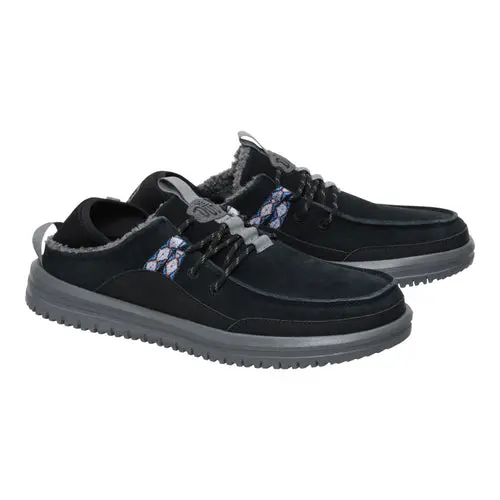 HEYDUDES Bradley Blipper Suede – Black / Smoke Grey online
