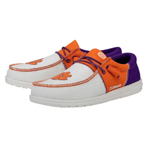 HEYDUDES Men's Wally Tri Clemson – Clemson Orange / Purple online