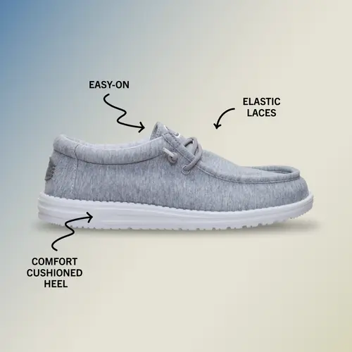 HEYDUDES Wally Stretch Jersey – Navy online