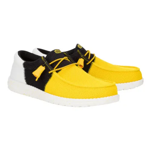 HEYDUDES Wally Tri Varsity Mesh – Yellow / Black online