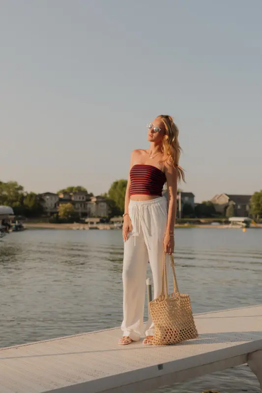 Lana White Linen Pants