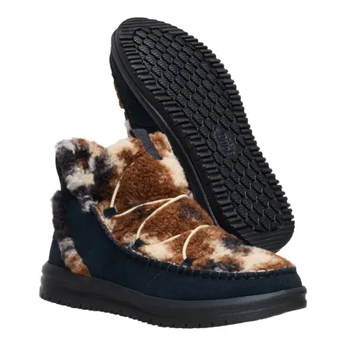 HEYDUDES Camden Suede Cozy – Black Multi/Black online