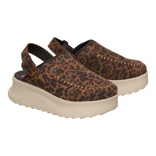 HEYDUDES Delray Clog Suede – Brown Leopard online