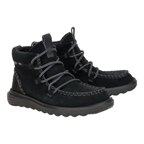 HEYDUDES Reyes Suede – Black/Black online