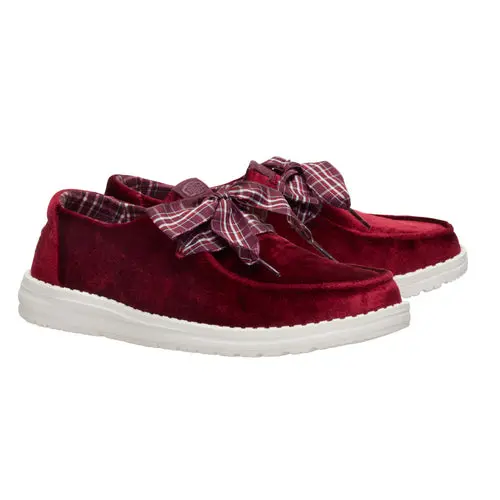 HEYDUDES Wendy Holiday Bow – Burgundy online