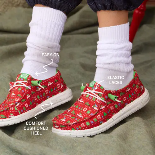 HEYDUDES Wendy Holiday Sweater – Red/Green online