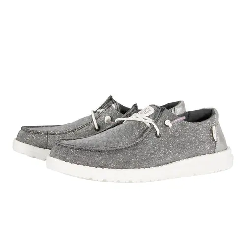 HEYDUDES Wendy Metallic Sparkle – Charcoal online
