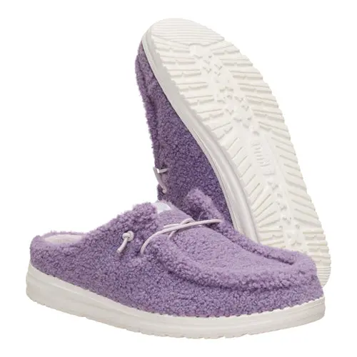 HEYDUDES Wendy Slip Sherpa – Purple Ash online